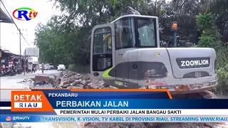 PEMERINTAH MULAI PERBAIKI JALAN BANGAU SAKTI