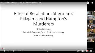 Prof. Lorien Foote (1/9/23) on "on Rites of Retaliation."