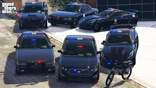 GTA 5 - Stealing Los Santos Light Police Vehicles with Franklin! | (GTA V Real Life Cars #182)