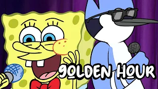 Spongebob Mordecai sing Golden Hour