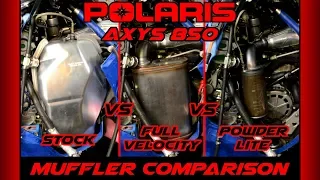 Polaris AXYS 850 Muffler Sound and Dyno Comparison