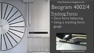 Beogram 4002/4004: Tracking Force Adjustment