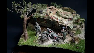 HOW TO BUILD "WORDS of COMFORT" DIORAMA  [RESURRECTING AN OLD  ACADEMY STUG ]