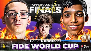 FIDE World Cup 2023 | Round 7 Tie Breaks | Pragg vs Caruana: Winner Faces Carlsen | Live Commentary