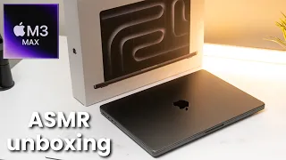 M3 Max Macbook Pro 14” - ASMR Unboxing (Space Black)