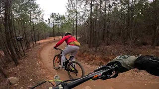 PICKING MY WAY DOWN DOUBLE WIDE/SENIOR DISCOUNT - HUGE CRASH AT THE END - JARRODS PLACE-GEORGIA MTB