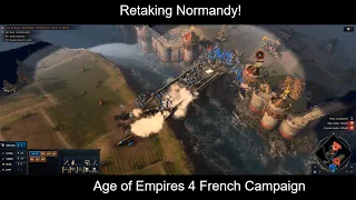 Age of Empires 4 - Retake Normandy - Hard Difficulty Gameplay - The Hundred Years War Campaign