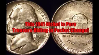 1941 Nickel Features Different Sized Mint Marks - One is Very Valuable & Highly Collectible!