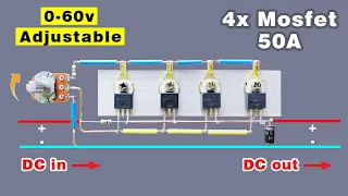 Simple voltage controller DIY, Make adjustable voltage regulator using MOSFET