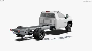 Chevrolet Silverado 3500 Single Cab Chassis 84CA 2021 3D model by Hum3D.com