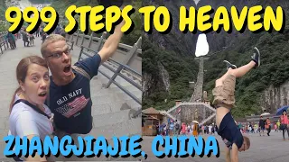 The Infamous 999 Stairway to Heaven/Steps to Heaven: Walking Up Tianmen Mountain, Zhangjiajie, China