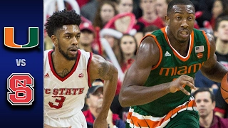 Miami vs. NC State Men's Basketball Highlights (2016-17)