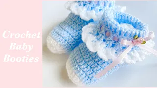Easy crochet baby booties, Crochet baby shoes, Cuffed baby booties VARIOUS SIZES Crochet for Baby