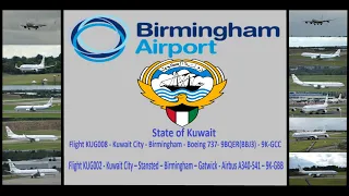 Birmingham Airport Spotting - VIP - State of Kuwait - A340 & 737 - 9K-GCC & 9K-GBB - September 2022