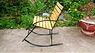 How I Make My Own Simple But Beautiful Box Iron Rocking Chair !