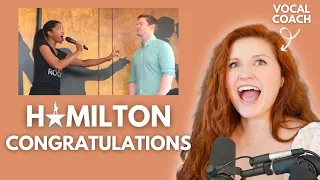 HAMILTON I Congratulations I Vocal coach reacts