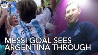 Fans excited, jubilant as Messi scores to help Argentina ease past the Socceroos in WC round of 16