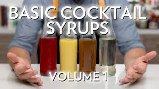 How to make Cocktail Syrups: Simple, Ginger, Honey and Raspberry Vol. 1
