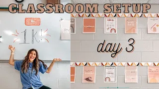 CLASSROOM SETUP DAY 3! // first year teacher