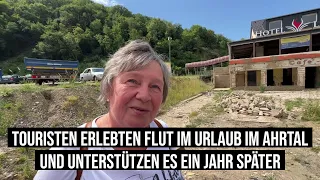 14.07.2022 #Altenahr Touristen erlebten Flut im Urlaub im Ahrtal und unterstützen es ein Jahr später