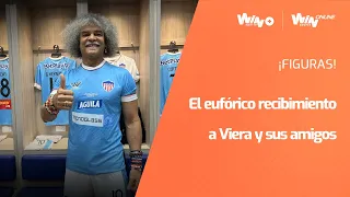 El eurófico recibimiento de los hinchas de Junior para el equipo y los amigos de Sebastián Viera