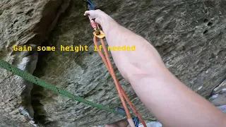 How to clean overhung sport climbing routes with a Fifi hook, A0, RRG KY