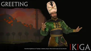 OTTOMAN - SULEIMAN THE MAGNIFICENT سليمان اول‎ ALL VOICED QUOTES & DENOUNCE - CIV VI GS DLC