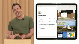 Pixel Fold demo at Google I/O 2023
