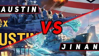 AUSTIN VS JINAN! ЧТО ОКАЖЕТСЯ СИЛЬНЕЕ? WORLD OF WARSHIPS