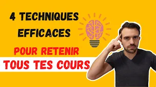 Comment MÉMORISER tous tes cours FACILEMENT grâce à 4 techniques efficaces