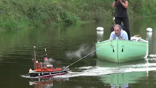 Le remorqueur à vapeur du Rhin Moulay-Idris montre sa puissance 1/4,  Gouarec 2022 RC boat, Amazing