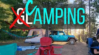 From Glamping to Camping - Our camp setup and why we've come full circle