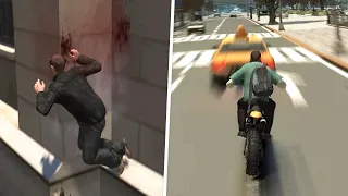 GTA IV - Motorcycle Crashes Ragdolls #17