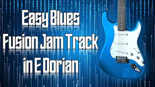 Easy Blues Fusion Jam Track in E Dorian 🎸 Guitar Backing Track