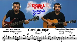 Coral de Anjos Sensação com cifra partitura pagode violão baixo no samba