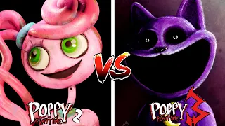 CatNap VS Mommy Long Legs BOSSFIGHT Comparison - Poppy Playtime: [Chapter 3] VS [Chapter 2]