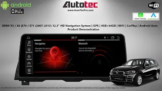 AutoTecPro BMW X5 / X6 E70 E71 12.3" HD Android Screen Navigation CarPlay Android Auto WIFI GPS BT