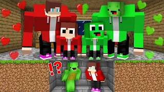 JJ and Mikey HIDE from Scary JJ Mikey Mutant Family in Minecraft Challenge by Maizen