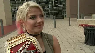 After retaining title at Great Balls of Fire, champion Alexa Bliss in Houston for Monday Night RAW