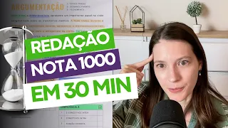 ⏰  Redação do ENEM em 30 minutos! Modelo para QUALQUER tema, sem precisar decorar.