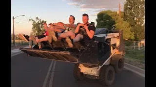 CRAZY THRILL RIDE on a BOBCAT SKID-STEER LOADER!