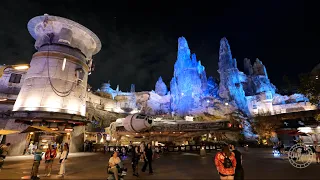 Star Wars Galaxy's Edge 2024 Night Sights & Sounds in 4K | Walt Disney World Florida February 2024