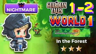 Guardian Tales Nightmare - World 1 Kanterbury Forest 1-2 - In the forest Blue Knight Costume GOBLIN