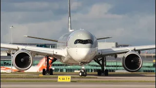 STUNNING Qatar A350-1000 Takeoff - Manchester
