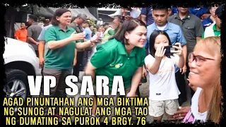 Vp Inday Sara,Naging masaya ang mga Biktima ng sunog nang makita tayong dumating tayo sa