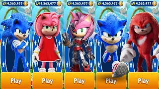 Sonic Dash - Movie Sonic vs Movie Rusty Rose vs Movie Knuckles vs All Bosses Zazz Dr.Eggman