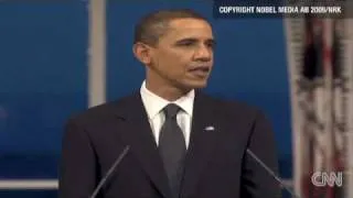 Barack Obama Nobel Peace Prize Speech Oslo Part 1