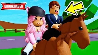 My CRUSH & I Go On A Horseback RIDING DATE!! | Brookhaven Rp