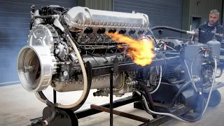 Rolls-Royce Mk58 Griffon V12 Engine (the Merlin's bigger brother): START-UP
