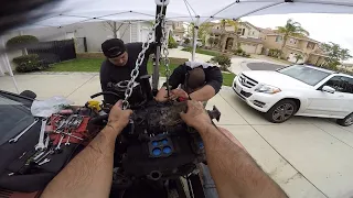 Pulling the 12A motor out of my 1984 Mazda RX-7